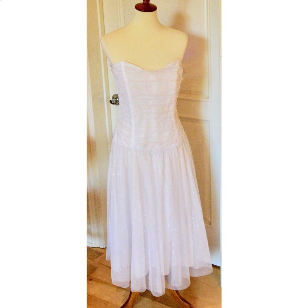 White Betsey Johnson backless dress